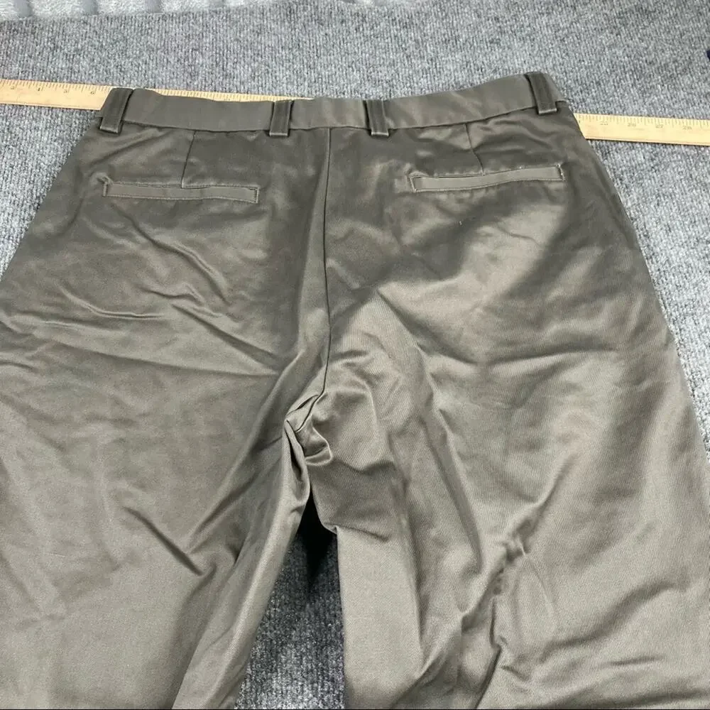 GAP Khaki Slacks like‎ new 34/34 Flat Front Grey Mens